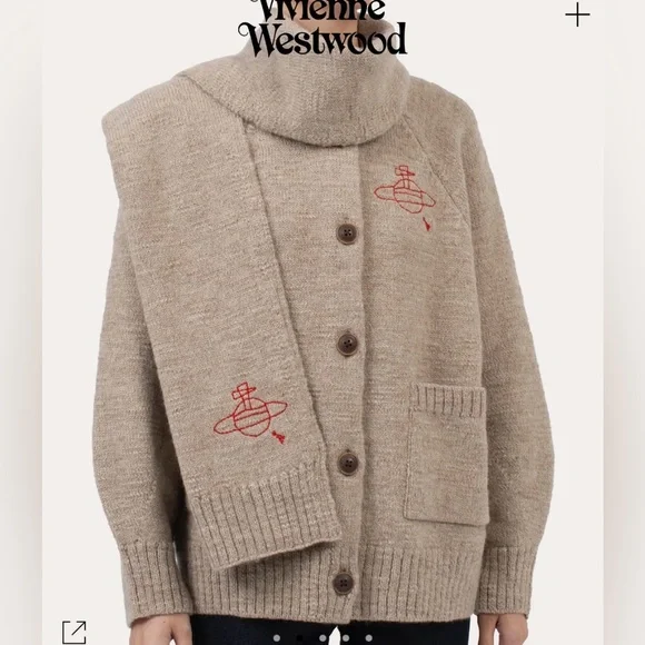 Vivienne Westwood Cardigan with Scarf - Picture 2 of 9